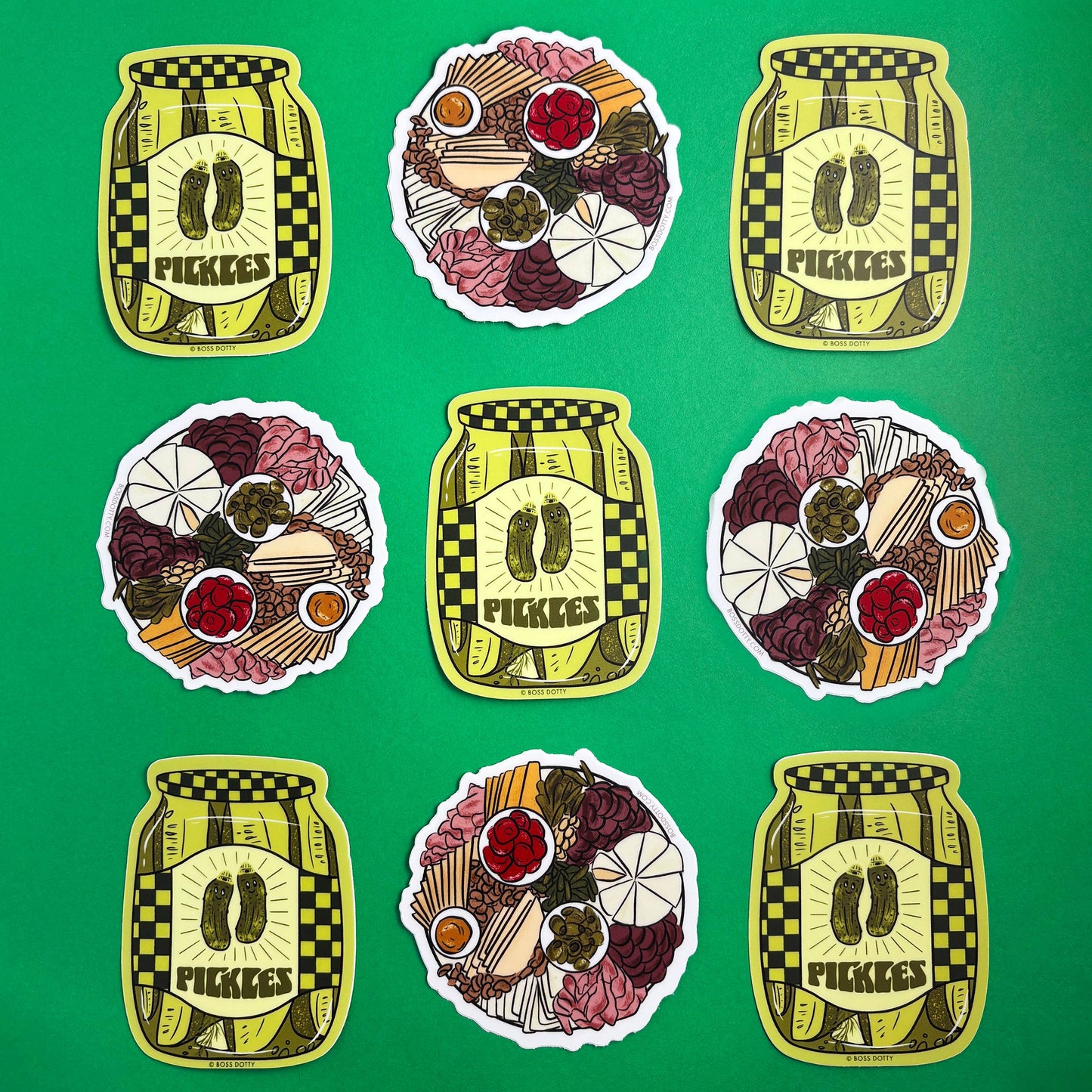 Boss Dotty Paper Co. Pickle Jar Sticker - 3.4"