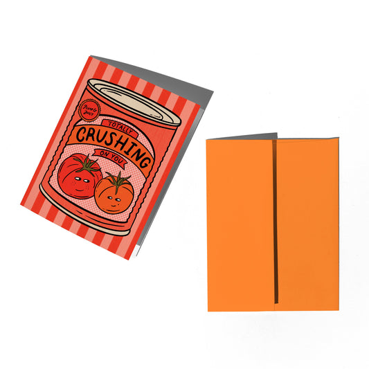 Boss Dotty Paper Co. Crushed Tomato Love Card — A2 Greeting Card