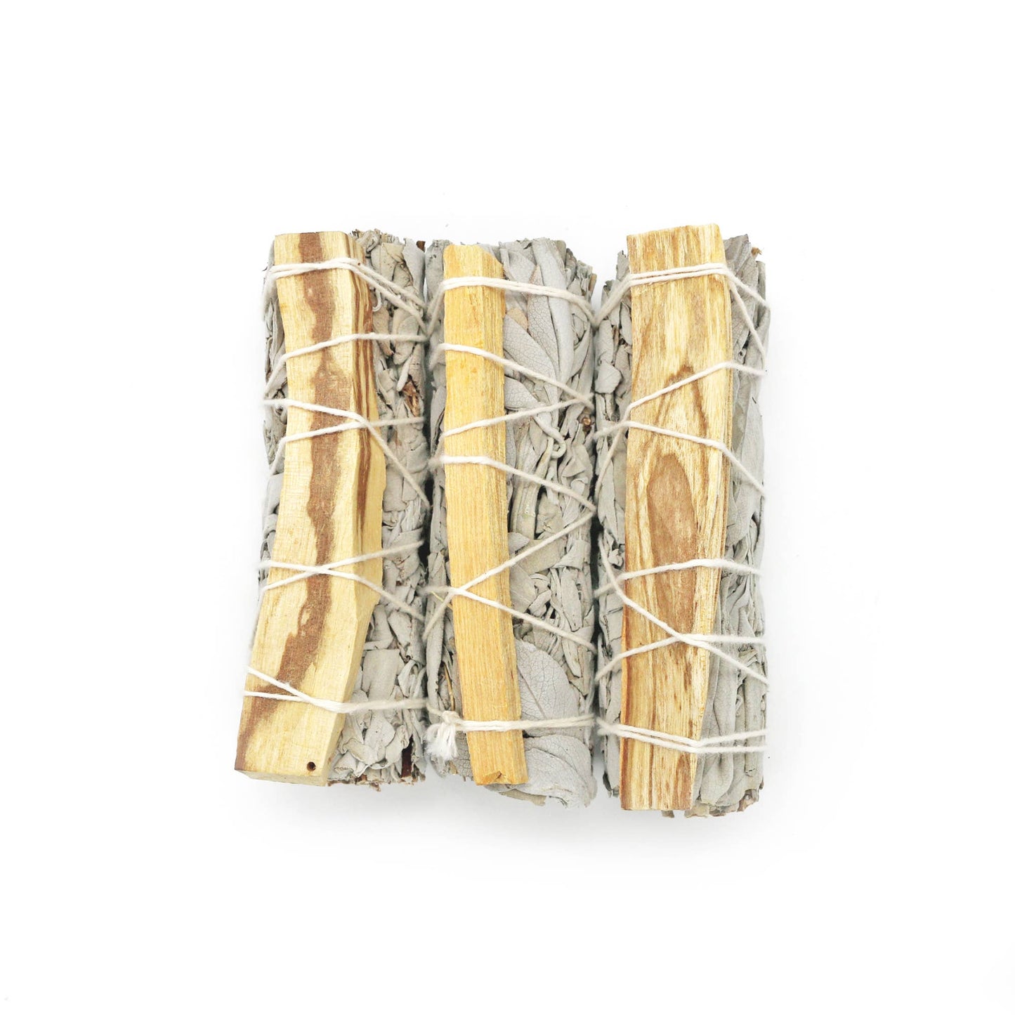 White Sage + Palo Santo Smudge Stick | 4 Inch Hand-Tied Bundle