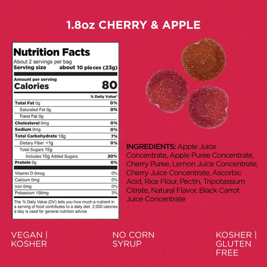 Simply Gum Fruit Bites Sour Cherry and Apple 1.8 oz