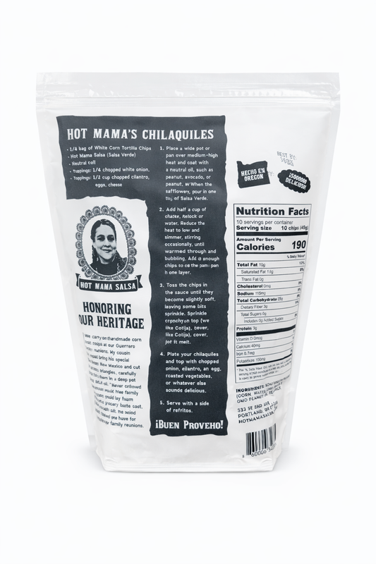 Hot Mama Salsa White Corn Chips - Portland's Best