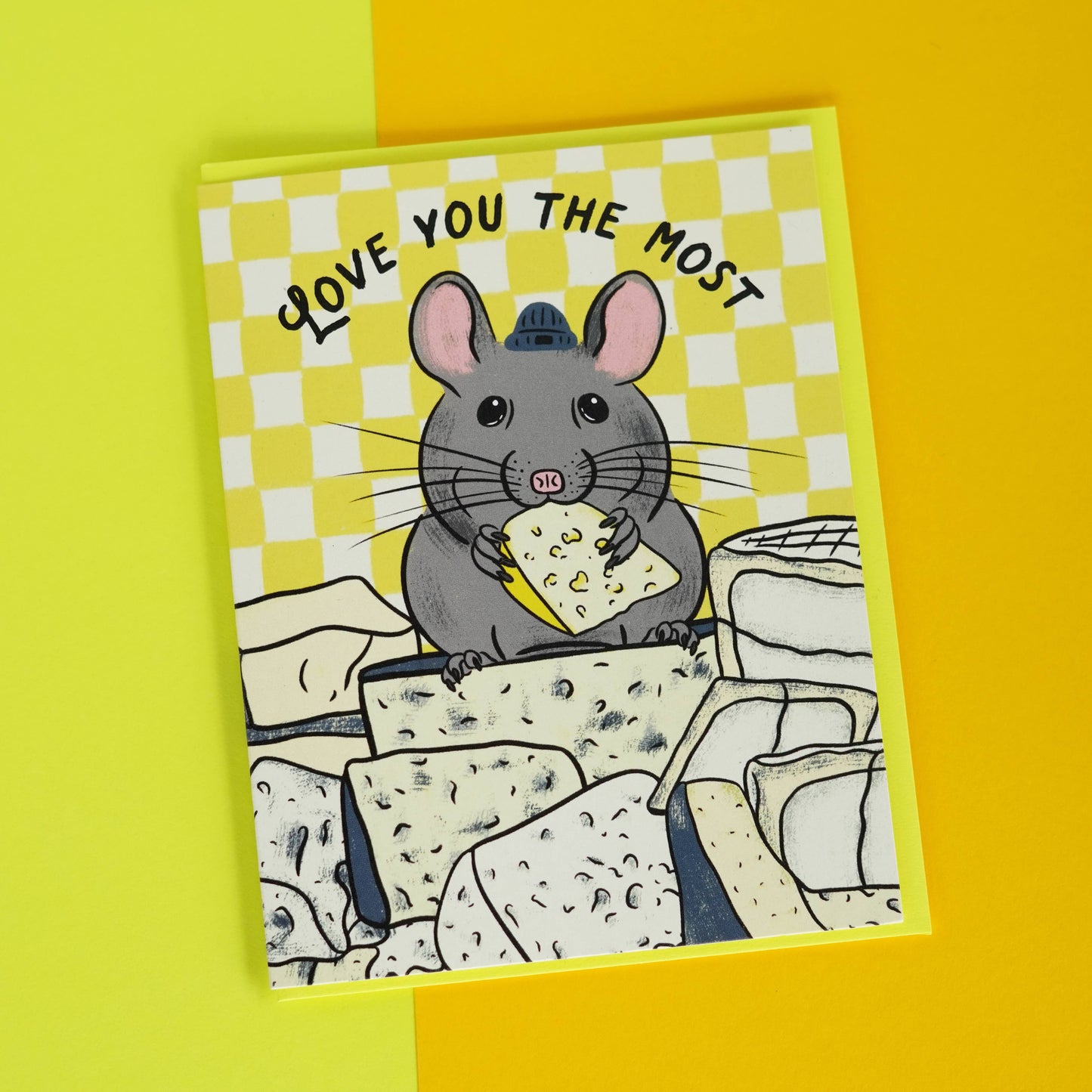 Boss Dotty Paper Co. Cheese Mouse Love Card - A2 Greeting Card