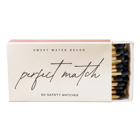 Sweet Water Decor Perfect Match Safety Matches, 3.75 inch Black Tip