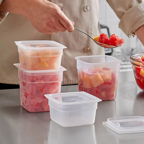 Cambro CamSquares FreshPro Food Storage Container Set, 4 Containers + 4 Lids