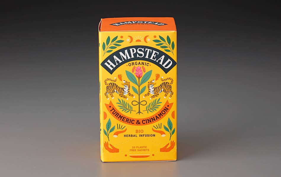 Hampstead Organic Turmeric + Cinnamon Tea, 20 Teabags