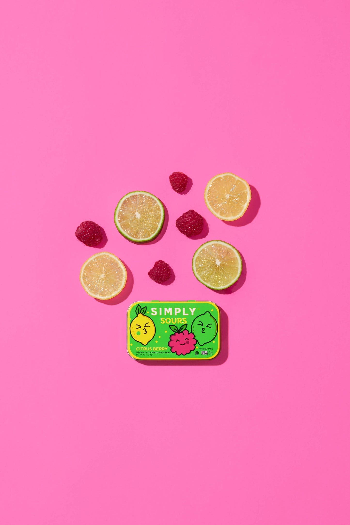 Simply Gum Simply Sours Citrus Berry Hard Candy Tins 1.8 oz, 6 Pack