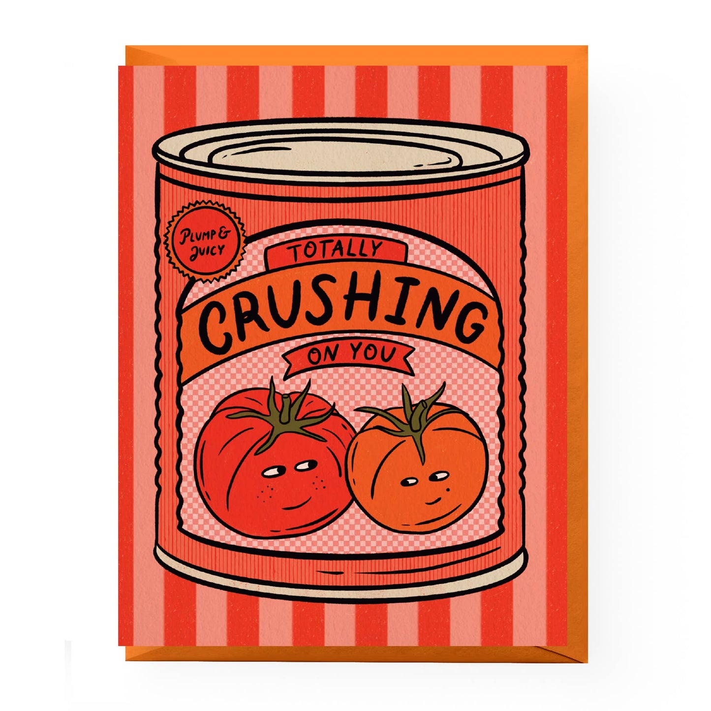 Boss Dotty Paper Co. Crushed Tomato Love Card - A2 Greeting Card