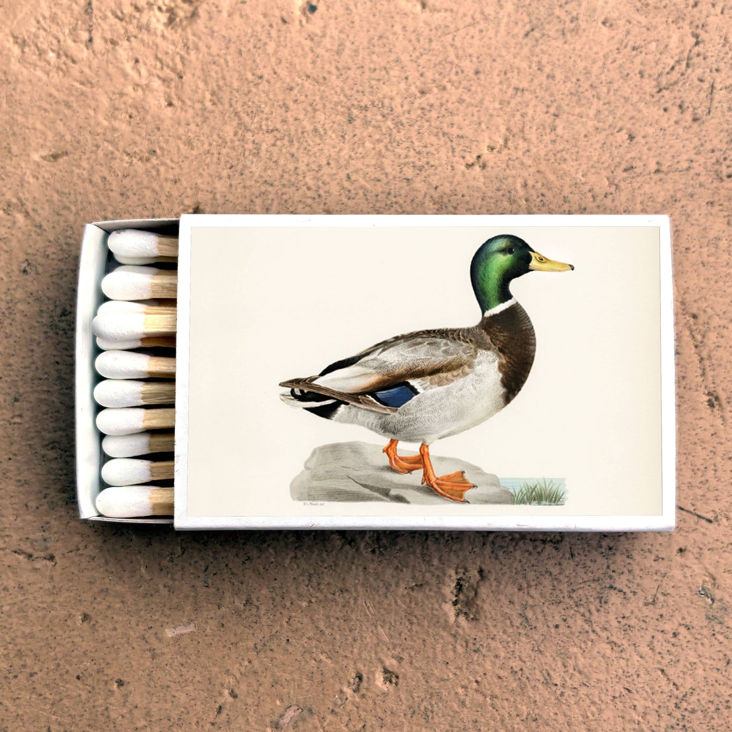 Mallard Duck Matchbox, Decorative Matches for Candles + Incense