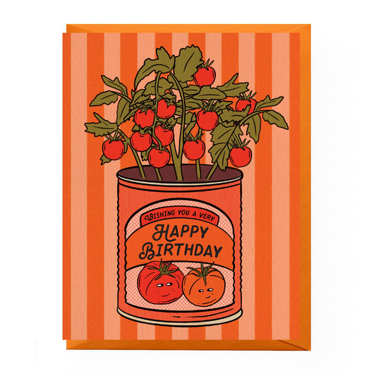 Boss Dotty Paper Co. Tomato Birthday Card — A2 Greeting Card