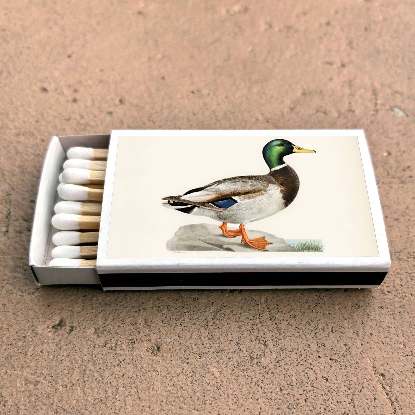 Mallard Duck Matchbox, Decorative Matches for Candles + Incense