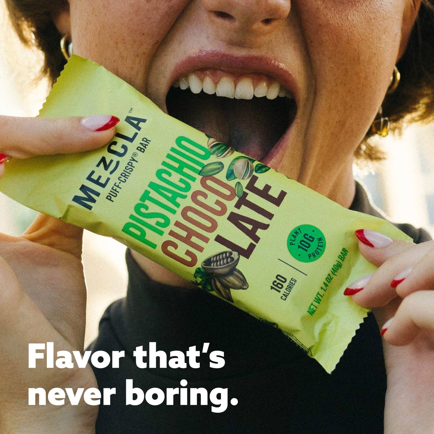 Mezcla Pistachio Chocolate Puff Crispy Protein Bar