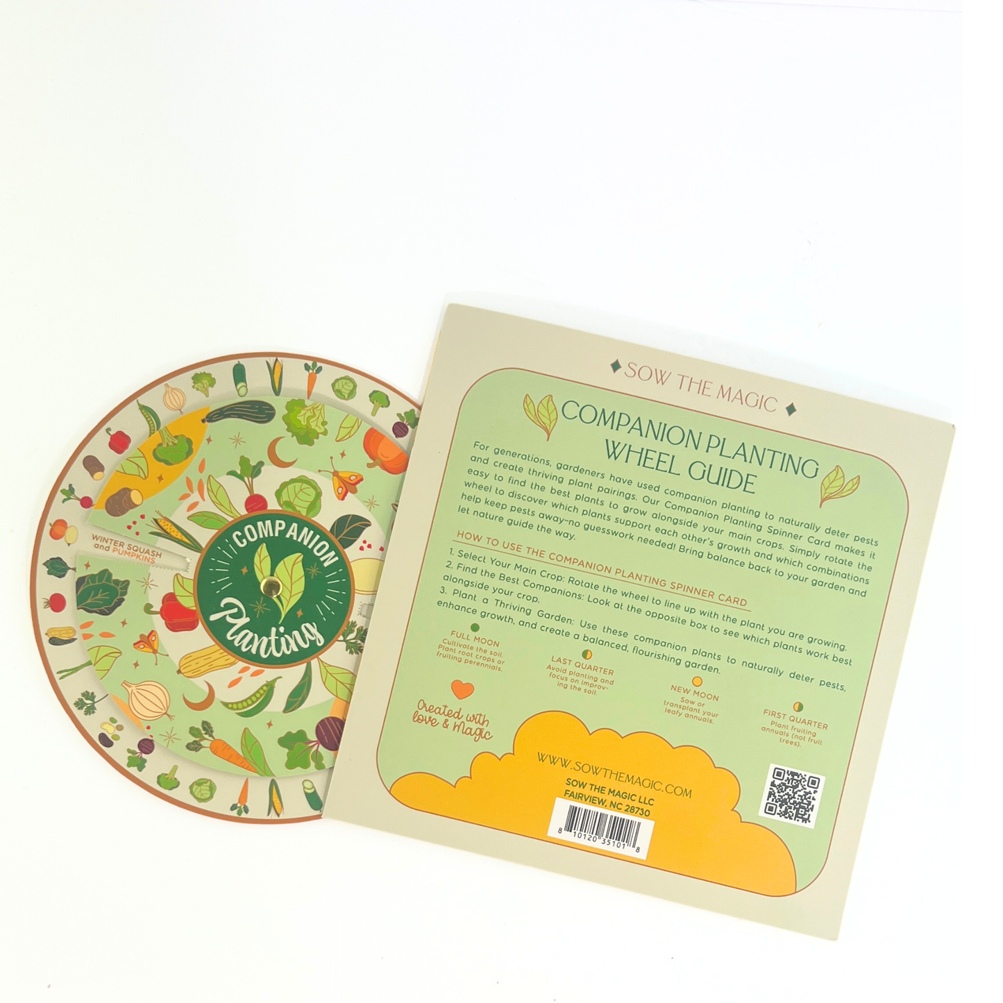 Sow the Magic Companion Planting Spinner Card, Garden Guide