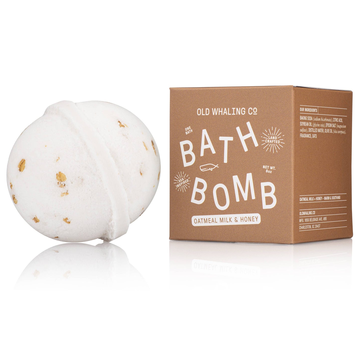 Old Whaling Company Oatmeal Milk and Honey Bath Bomb 8 oz