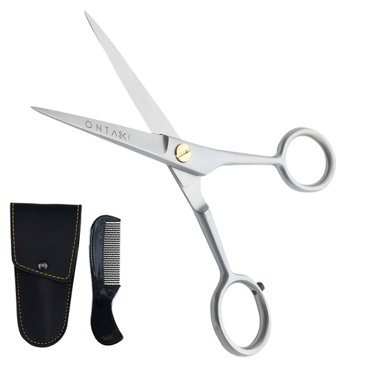 Striking Viking Beard and Mustache Scissors, 5 Inch German Steel Precision Kit