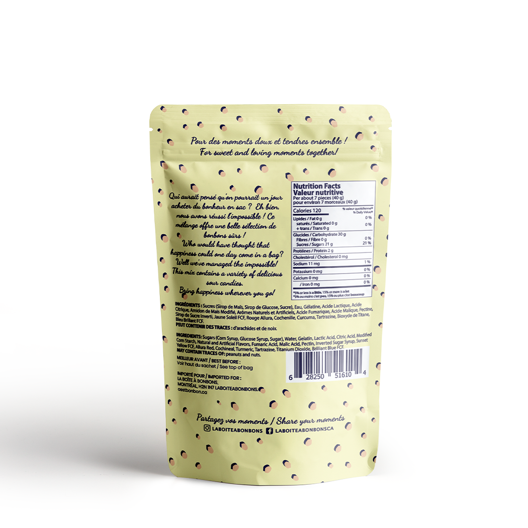 La boîte à bonbons Sour Mix Gummy Candies