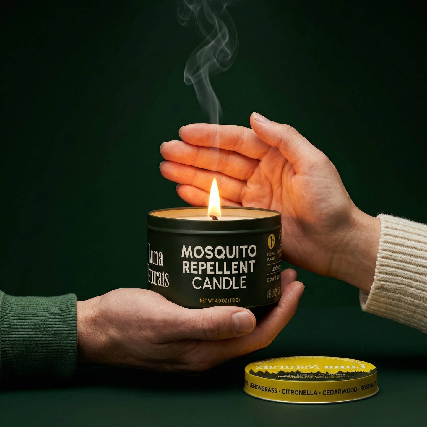 Citronella Candles 3-Pack | Mosquito Repellent Outdoor Candles by Luna Naturals