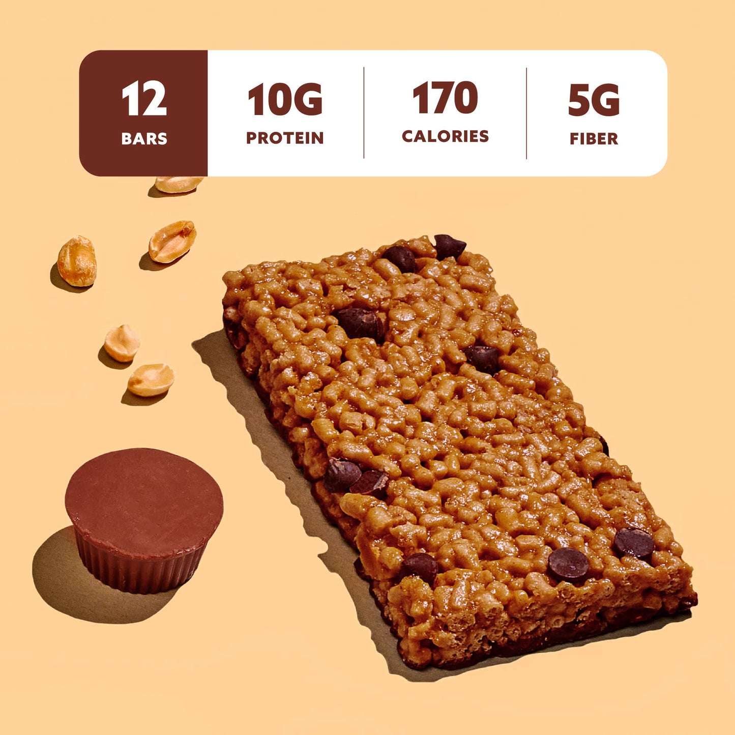 Mezcla Peanut Butter Chocolate Puff Crispy Protein Bar