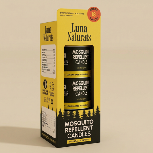Citronella Candles 3-Pack | Mosquito Repellent Outdoor Candles by Luna Naturals