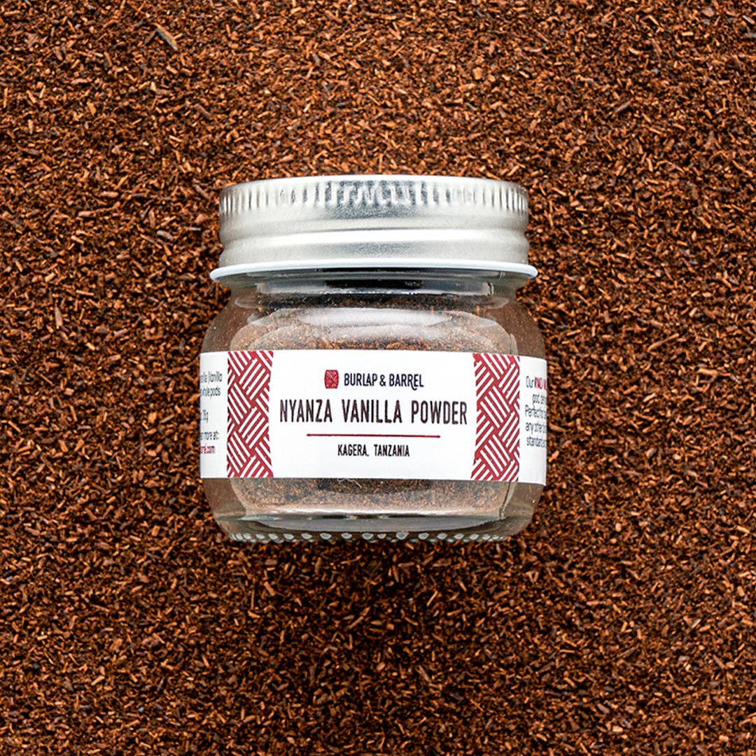 Burlap and Barrel Nyanza Vanilla Powder, Single Origin 0.9 oz Glass Jar