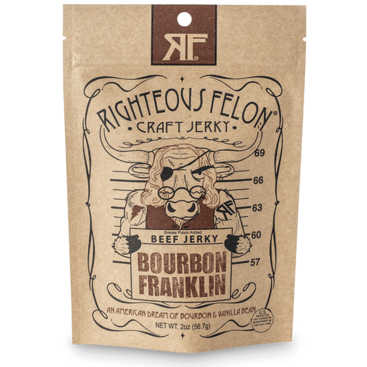 Righteous Felon Bourbon Franklin Beef Jerky - 2 oz