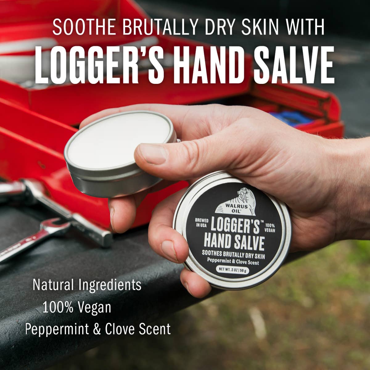 Walrus Oil Logger's Hand Salve 2 oz, Peppermint and Clove