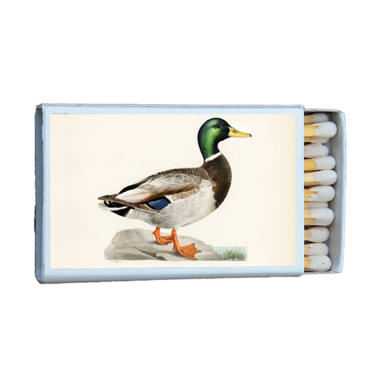 Mallard Duck Matchbox, Decorative Matches for Candles + Incense