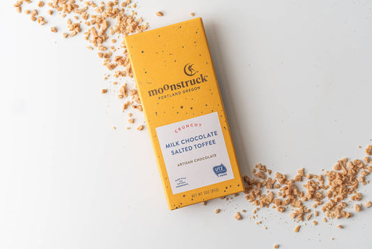 Moonstruck Crunchy Milk Salted Toffee Chocolate Bar