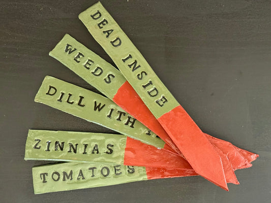 Handmade Garden Stakes - Set of 3 | Custom Sayings Available
