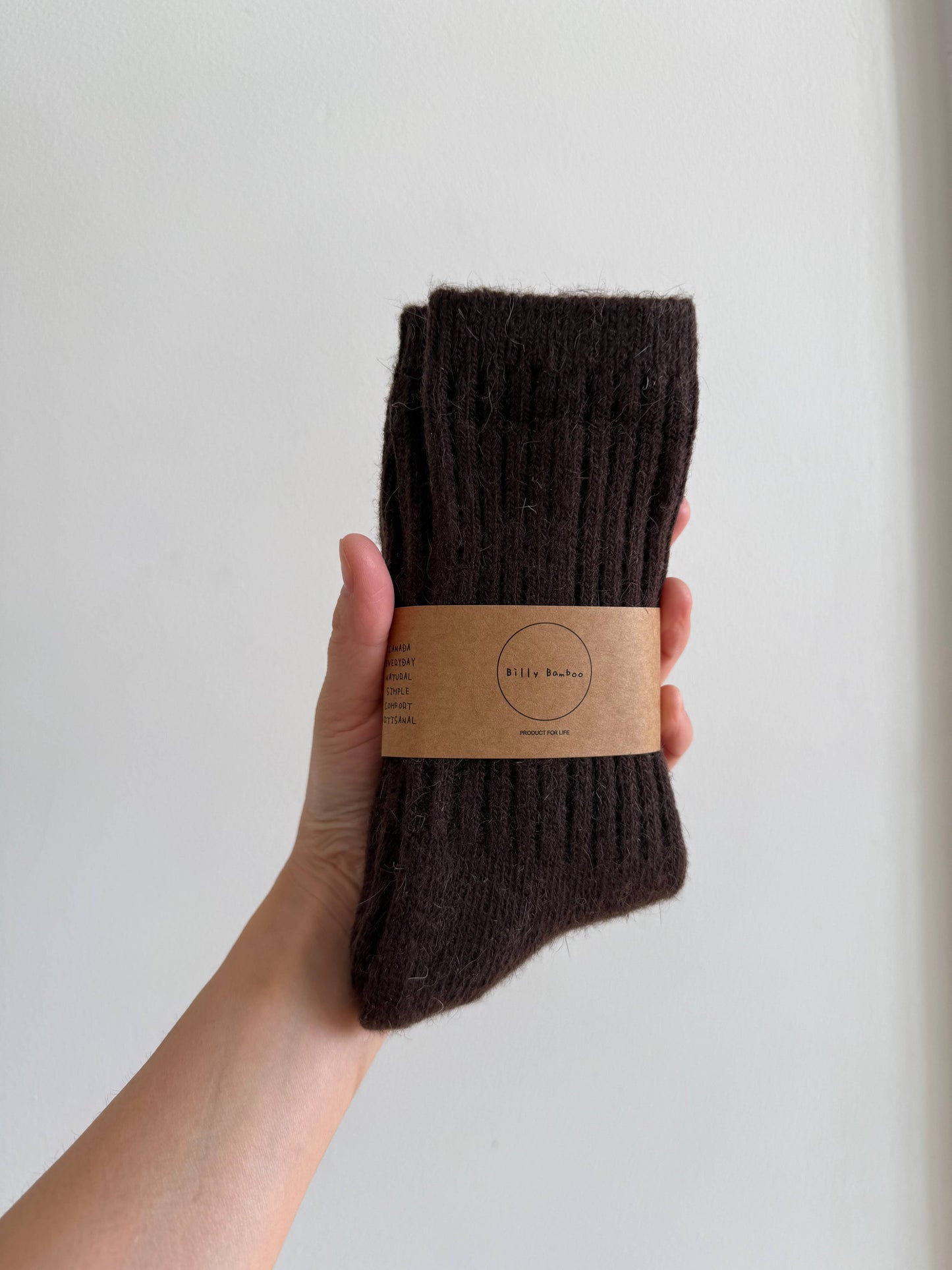 Billy Bamboo Iceland Wool Blend Socks, M/L