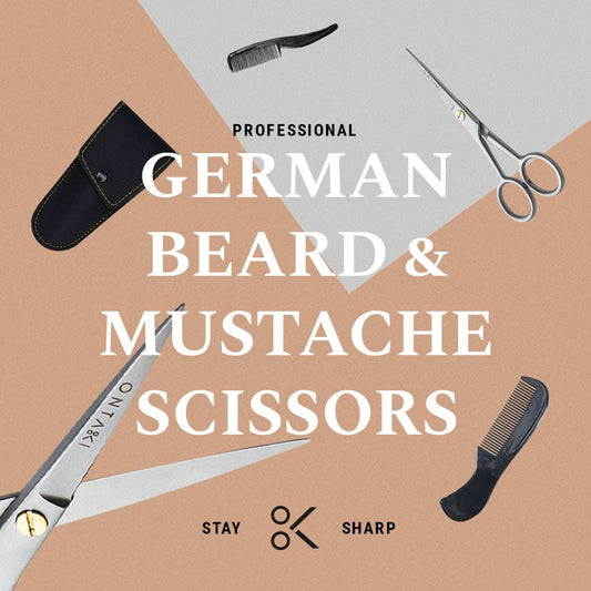 Striking Viking Beard and Mustache Scissors, 5 Inch German Steel Precision Kit