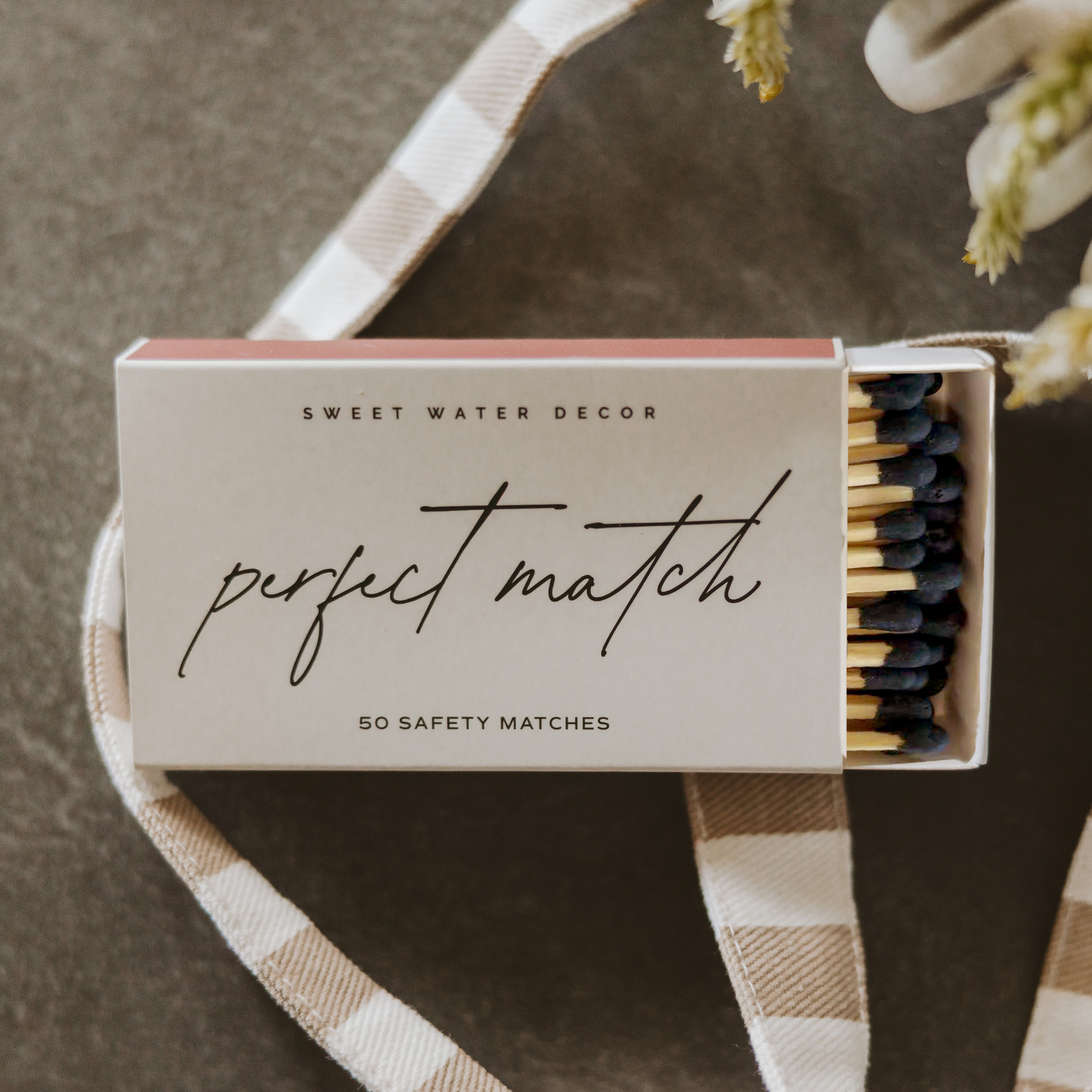 Sweet Water Decor Perfect Match Safety Matches, 3.75 inch Black Tip