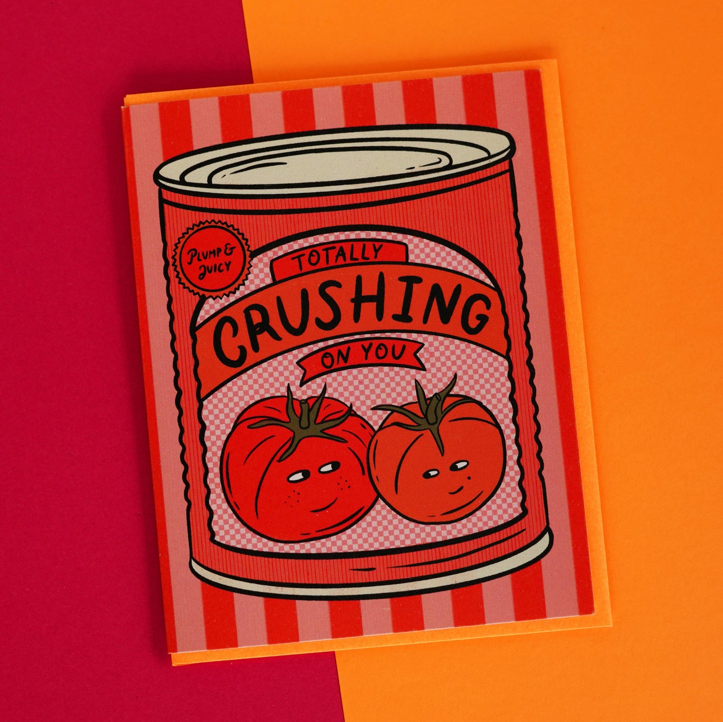Boss Dotty Paper Co. Crushed Tomato Love Card - A2 Greeting Card