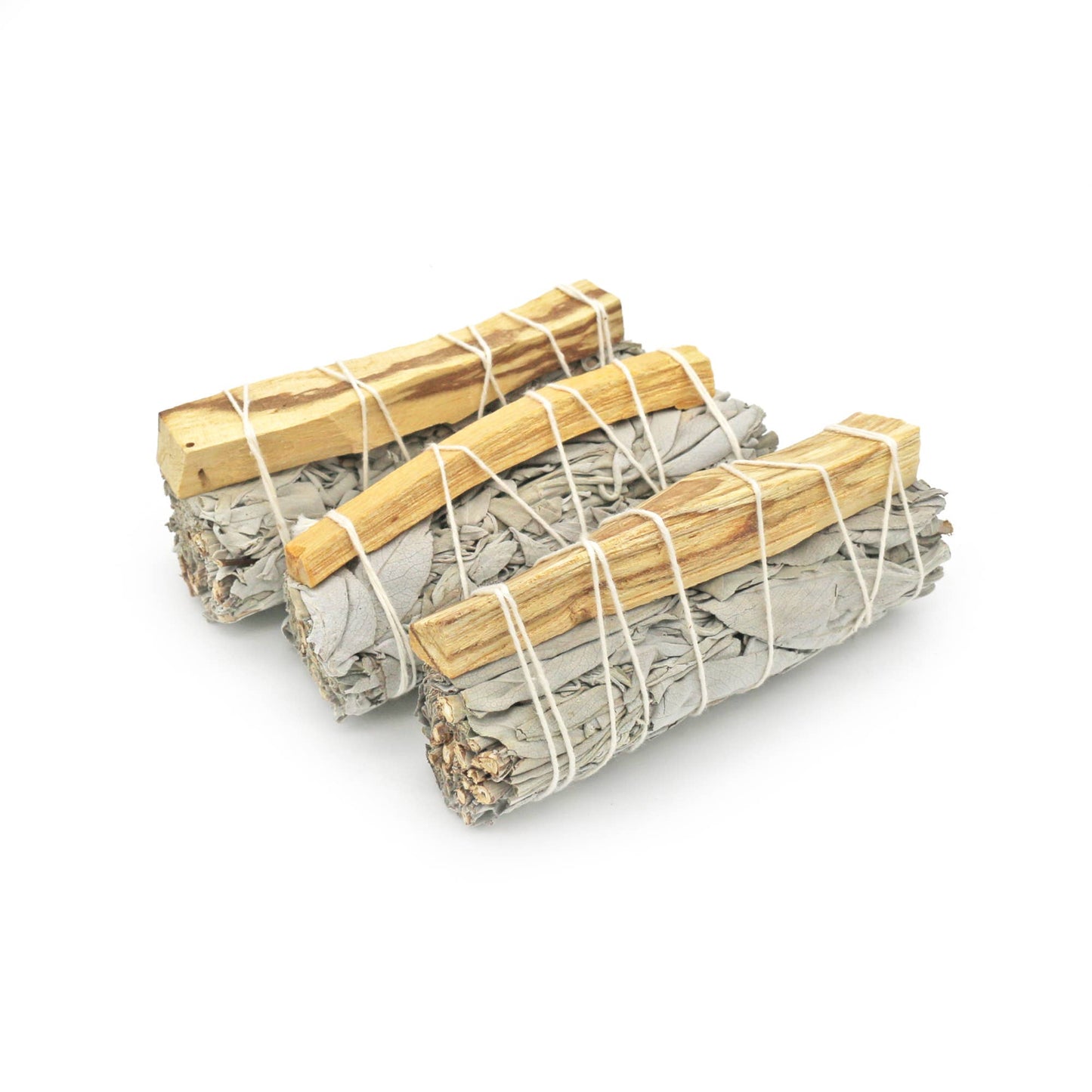 White Sage + Palo Santo Smudge Stick | 4 Inch Hand-Tied Bundle