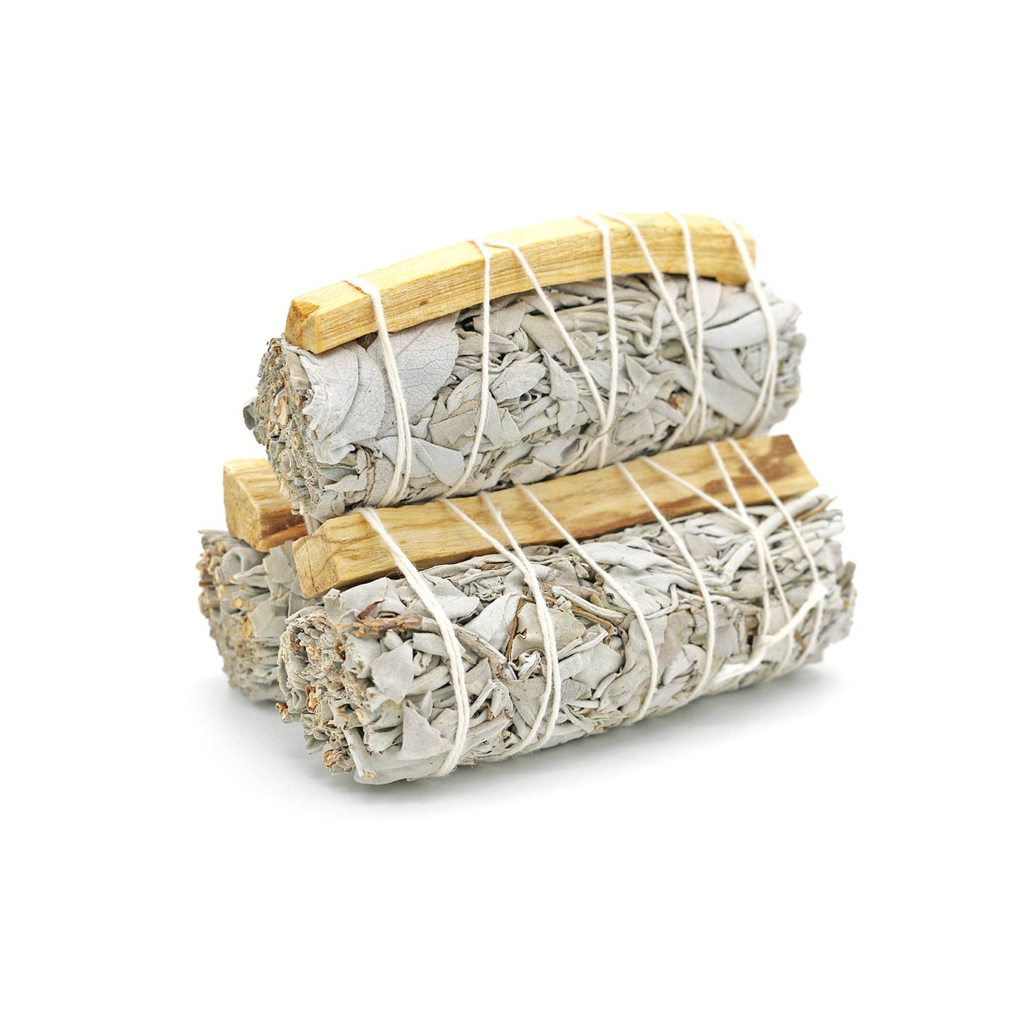 White Sage + Palo Santo Smudge Stick | 4 Inch Hand-Tied Bundle