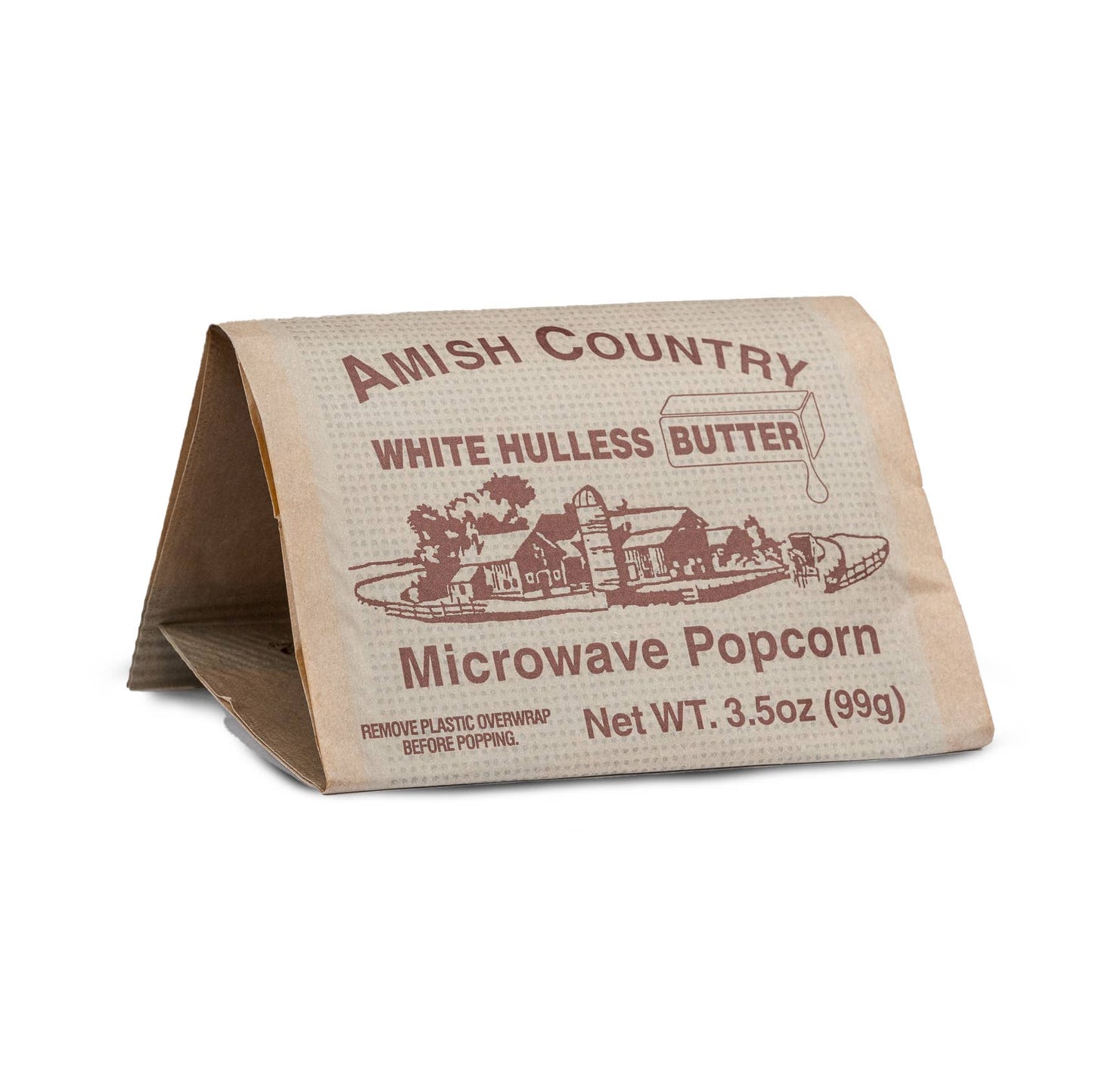 Amish Country Popcorn Buttery White Hulless Microwave Popcorn 3-Pack