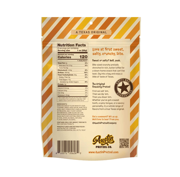 Austin Pretzel Company Salted Crème Brûlée Pretzels - 6 oz