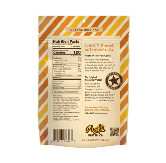 Austin Pretzel Company Salted Crème Brûlée Pretzels - 6 oz