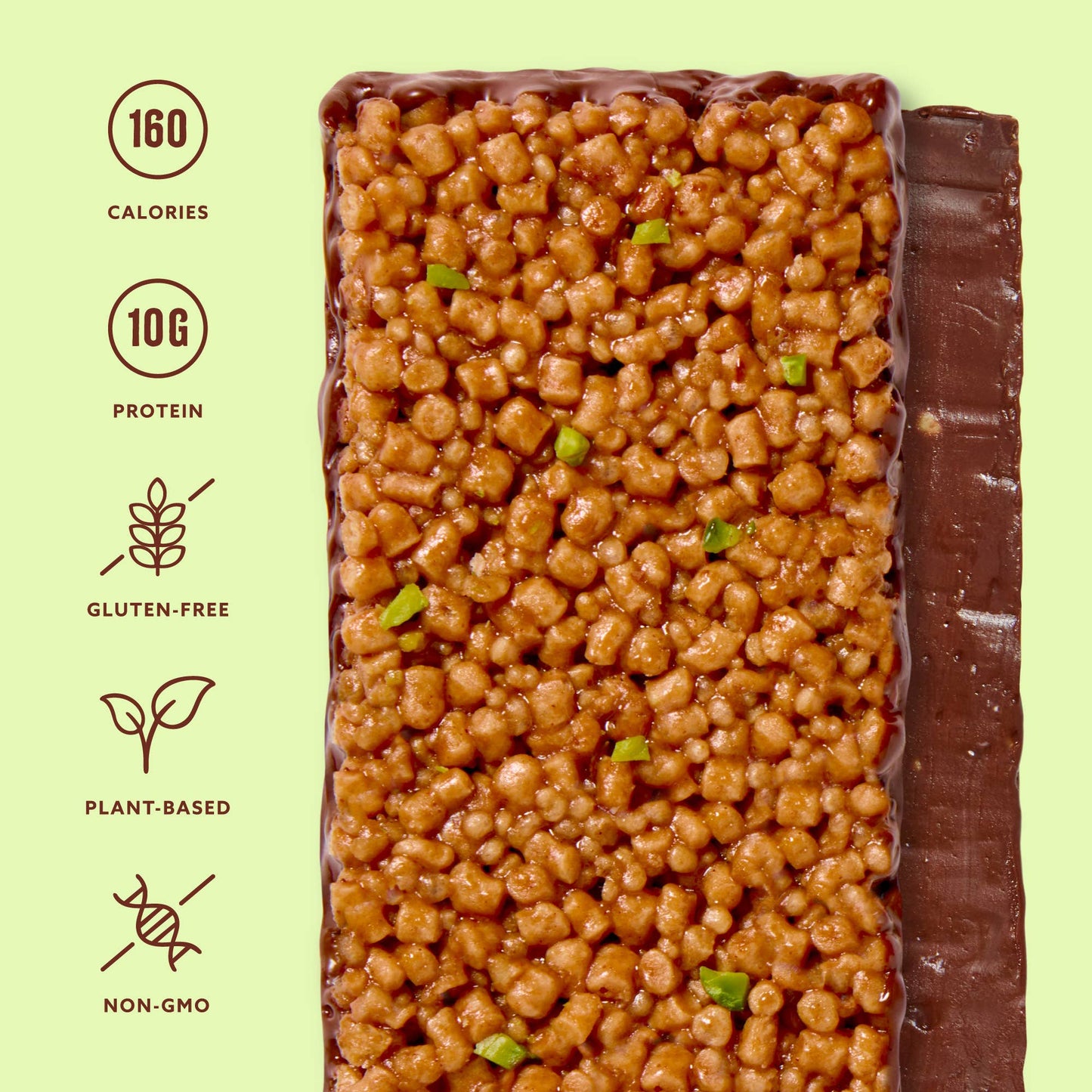 Mezcla Pistachio Chocolate Puff Crispy Protein Bar