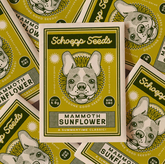 Sunflower, Dog Gone Good Garden Seed Packets, Mammoth