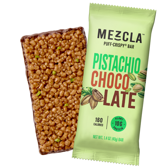 Mezcla Pistachio Chocolate Puff Crispy Protein Bar