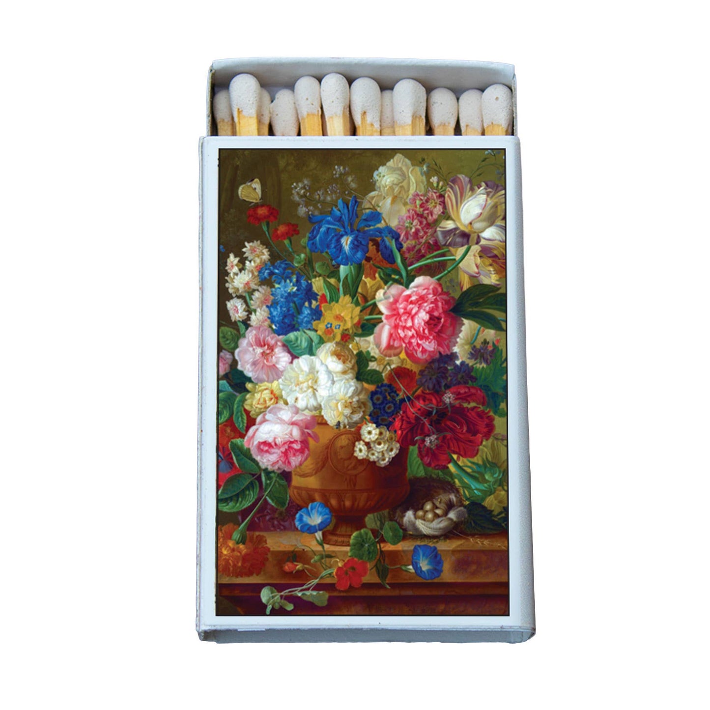 Flowers Arrangement Matchbox, Decorative Matches for Candles