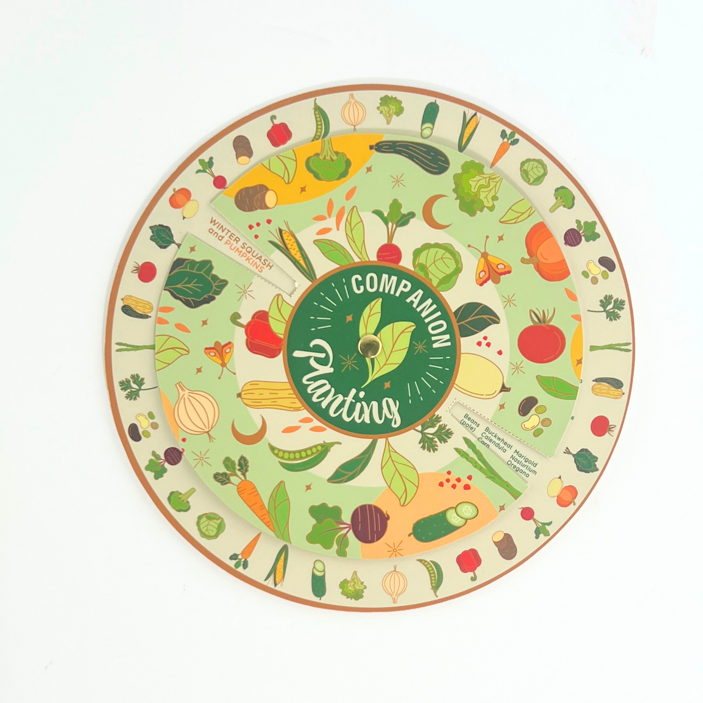 Sow the Magic Companion Planting Spinner Card, Garden Guide