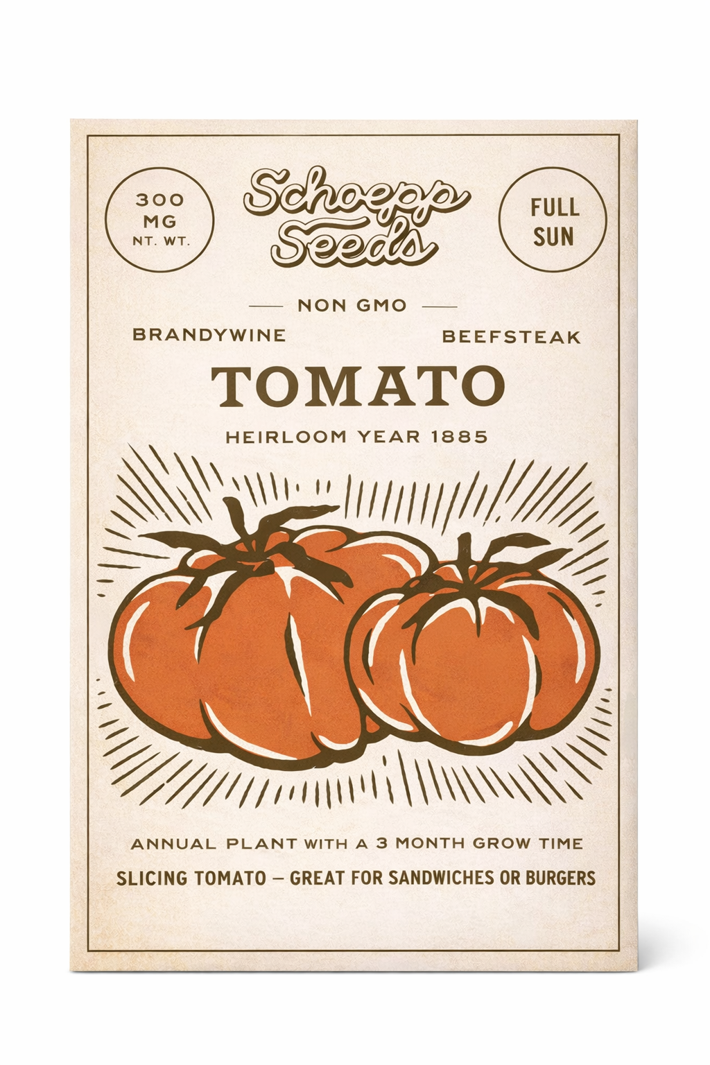Tomato, Heirloom Garden Seed Packets, Beefsteak