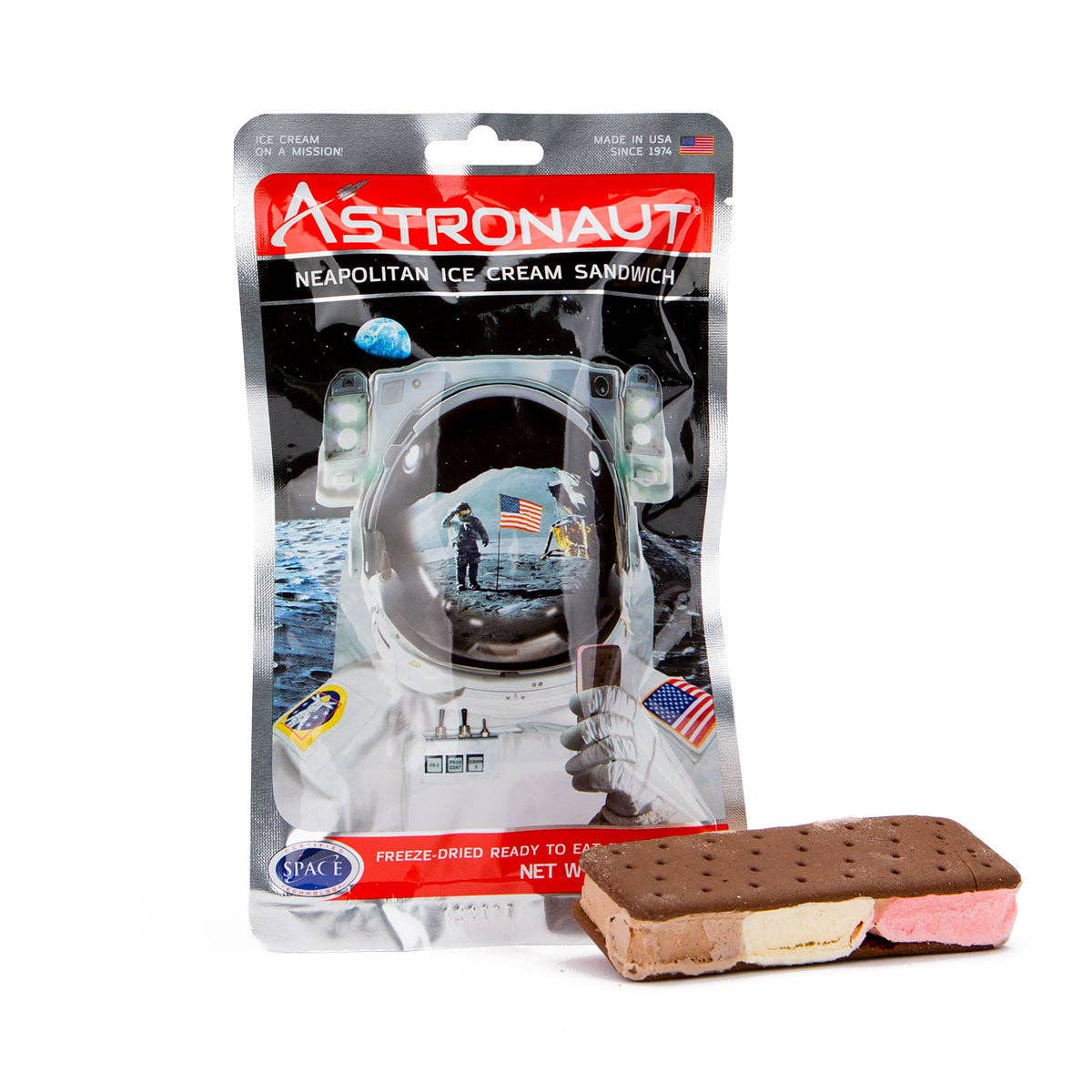 Astronaut Freeze-Dried Neapolitan Ice Cream Sandwich