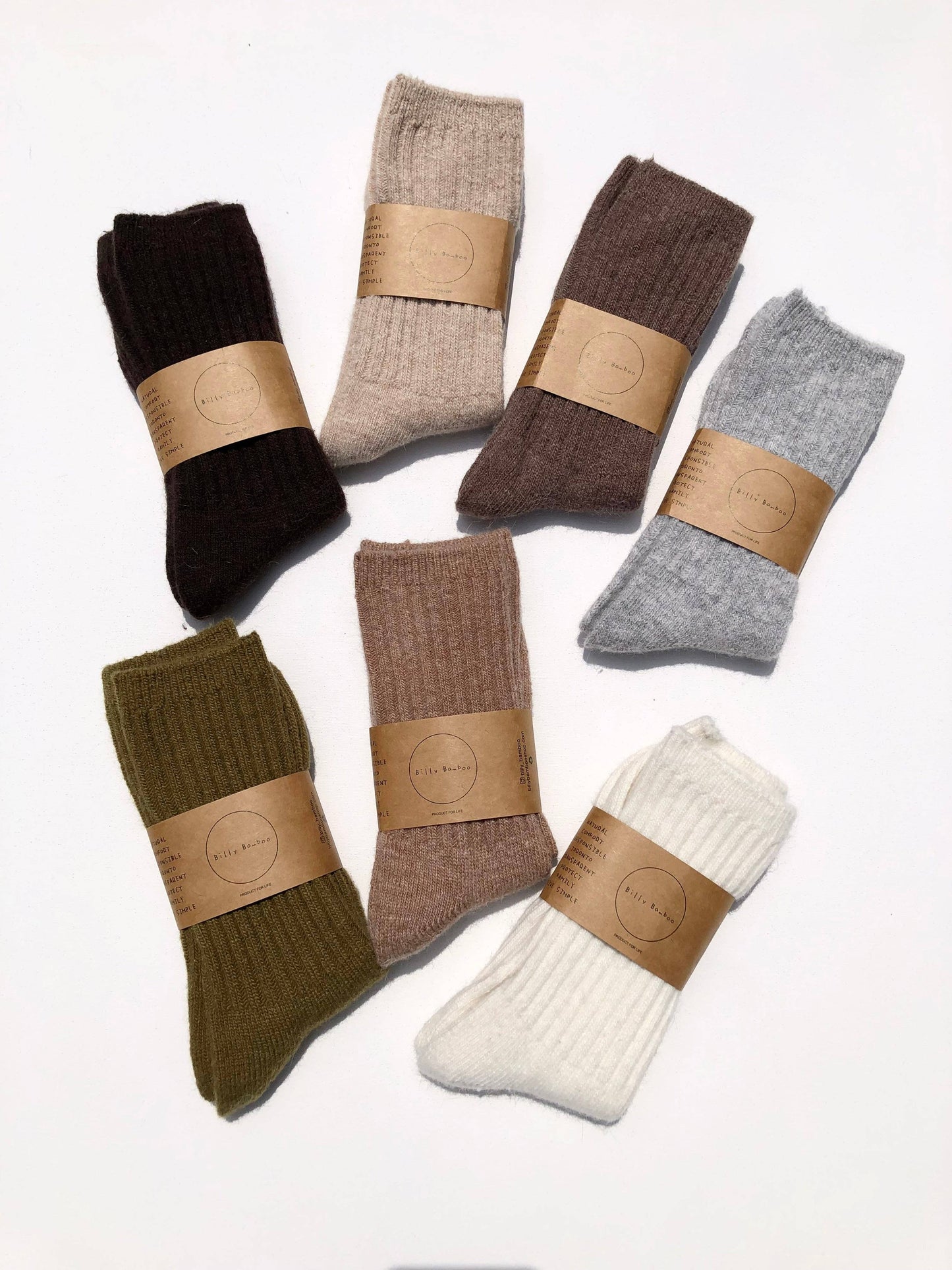 Billy Bamboo Iceland Wool Blend Socks, M/L