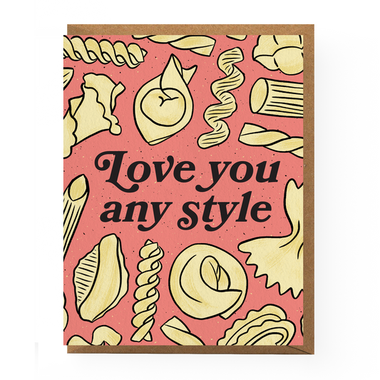 Boss Dotty Paper Co. Pasta Love Card — A2 Greeting Card