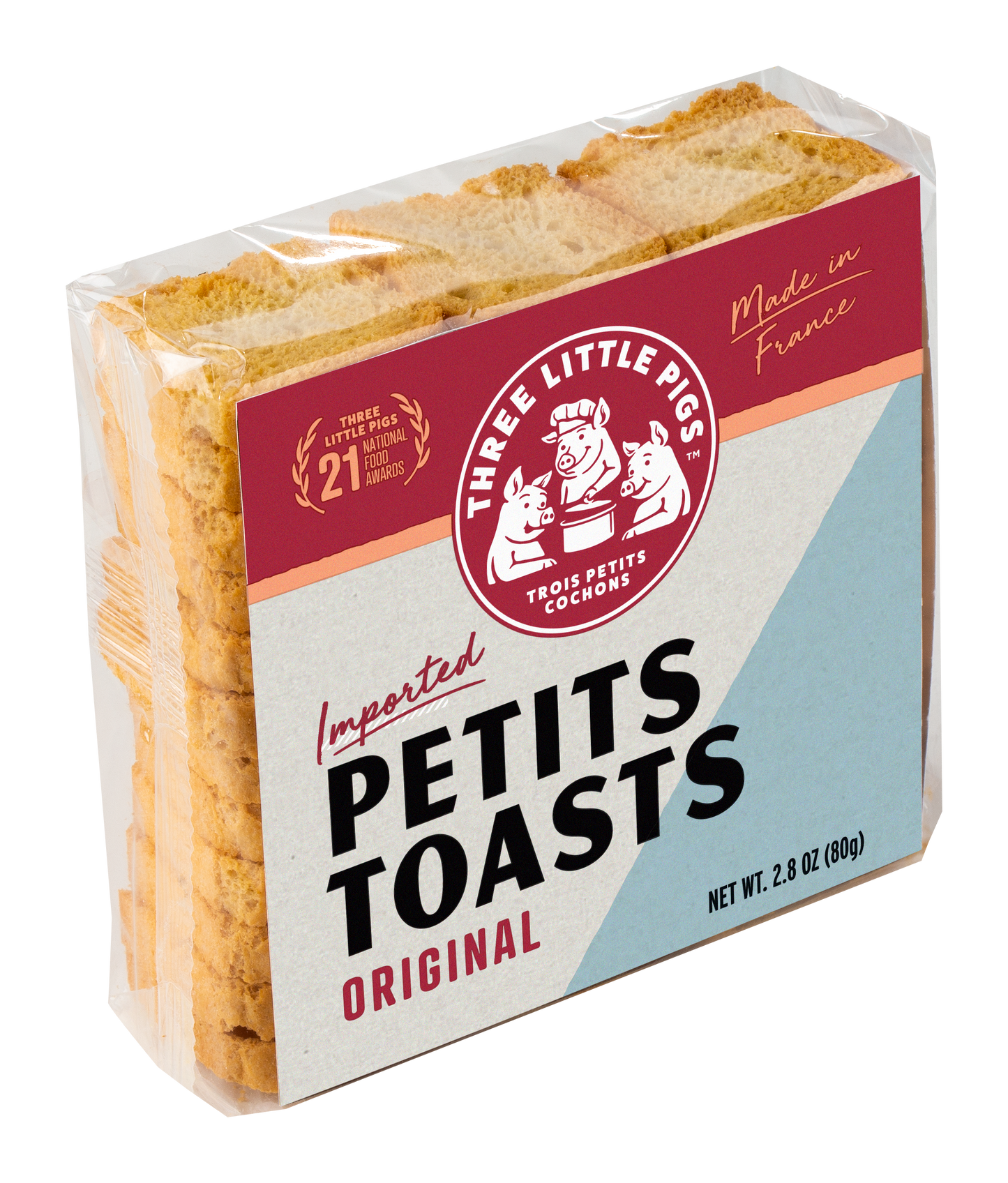 Three Little Pigs Petits Toasts - French Crackers for Charcuterie
