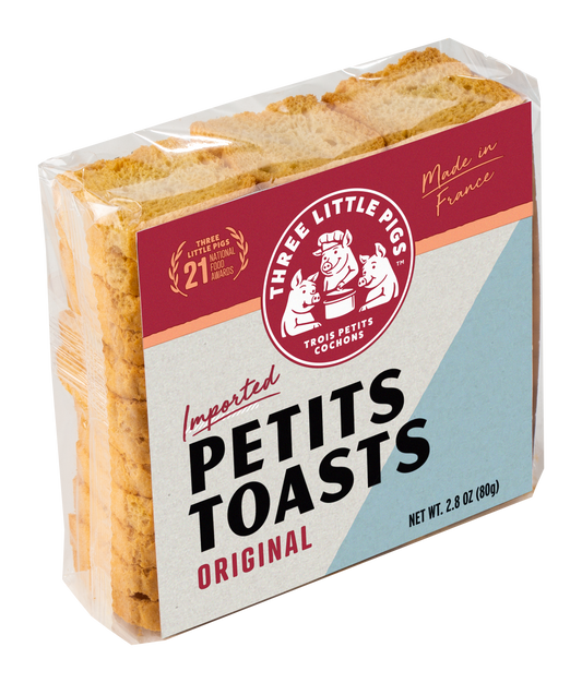 Three Little Pigs Petits Toasts - French Crackers for Charcuterie