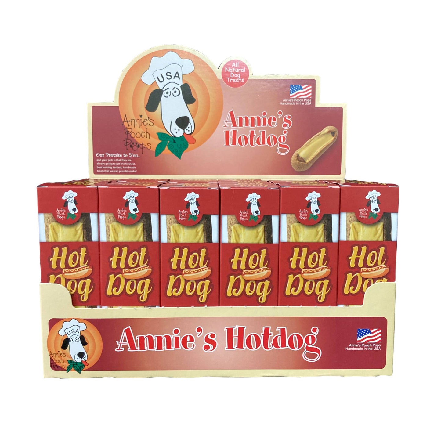 Annie's Pooch Pops Annie's Hotdog Dog Treat, Handmade in the USA